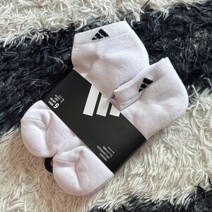 adidas Men's White Athletic Ankle Socks, Large, New!